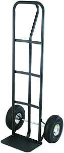 ProSource HT-1805 Hand Truck, 14 in W Toe Plate, 9 in D Toe Plate, 600 lb, Pneumatic Caster, Black