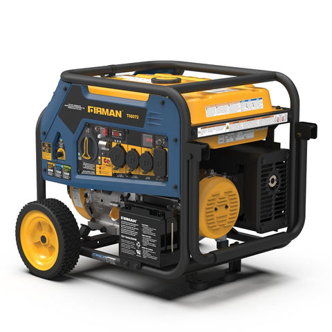 Firman Hybrid Series T08072 Portable Generator with Co-Alert, 33 A, 120/240 V, 10,000/9050 W Output, 8 gal Tank