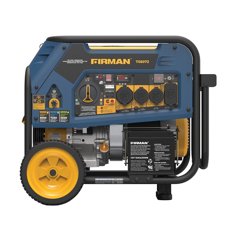 Firman Hybrid Series T08072 Portable Generator with Co-Alert, 33 A, 12 ...