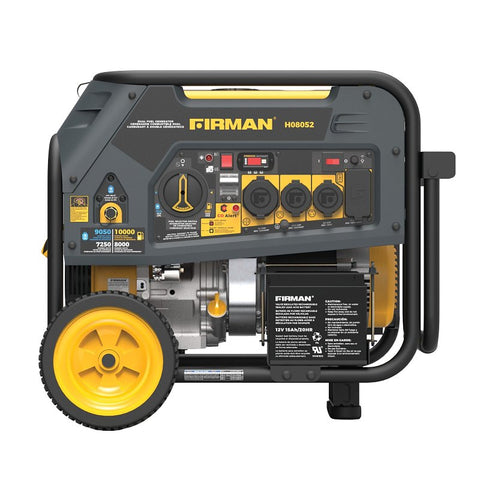Firman Hybrid Series H08052 Portable Generator with Co-Alert, 50 A, 120/240 V, 10,000/9050 W Output, Gasoline, LPG