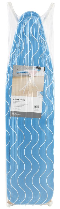 Whitmor 5920-16493 Ironing Board, 54 in L x 13-1/2 in W Board, Blue Board, Adjustable, Perforated Top Board