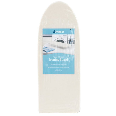 Whitmor 6169-6738 Ironing Board, 32 in L x 12 in W Board, Wood Board, Cream Board, Tabletop Board
