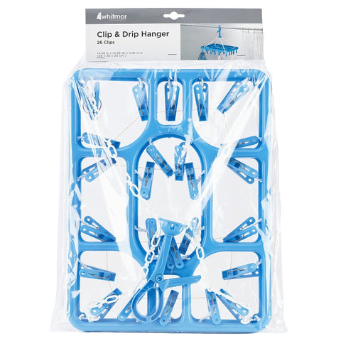Whitmor 6171-844 Series Clip and Drip Hanger, White, 11.6 in OAW, 18-1/2 in OAH, Fabric