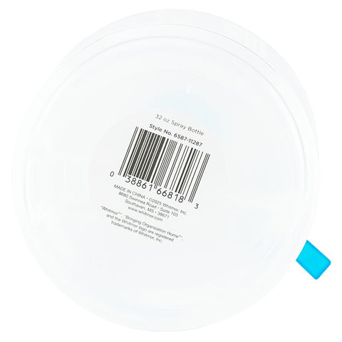 Whitmor 6587-11287 Spray Bottle, 32 oz Capacity, Plastic, Clear