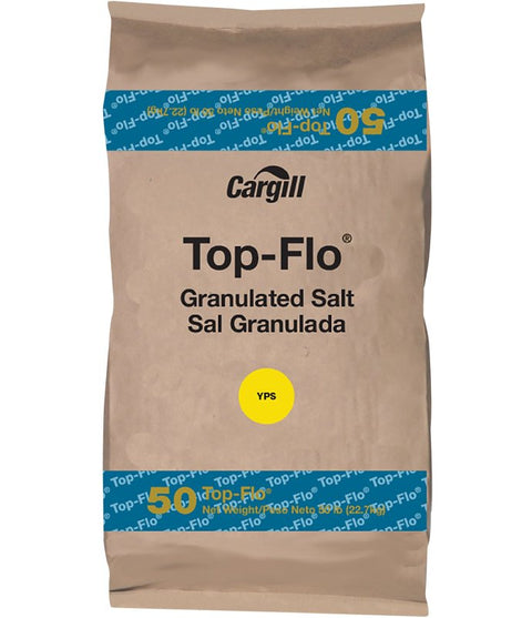 Cargill Top-Flo Series 100012546 Salt, Granular, Plain, 50 lb Bag