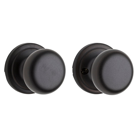 Kwikset Signature Series 720H 11PRCAL/RCSBX Passage Knob, Hancock, Mushroom, Zinc, 2-1/4 in Strike