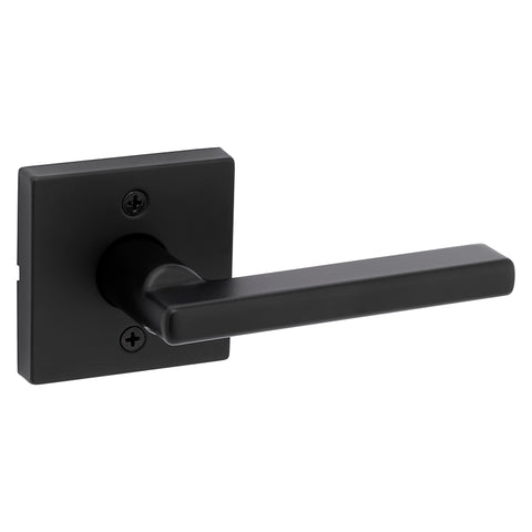 Kwikset Signature Series 720HFL SQT 514 CP Passage Lever, Matte Black, Zinc, Reversible Hand, ADA Compliant