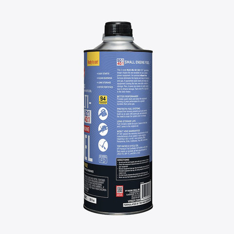 VP Racing Fuels Multi-Mix 6815 Premix 2-Cycle Fuel, Aromatic Hydrocarbon, 1 qt, Can, Pack of 8