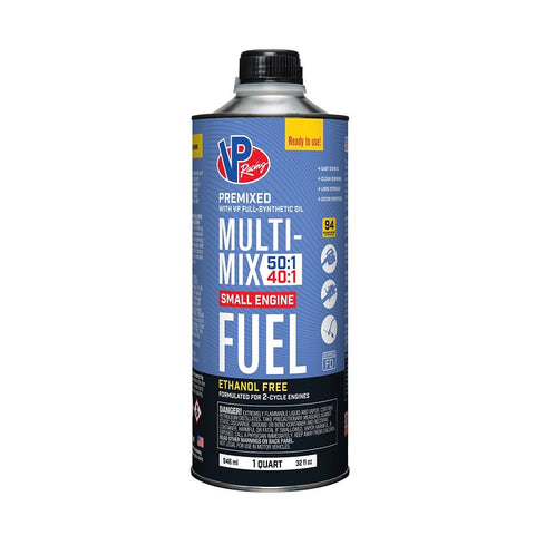 VP Racing Fuels Multi-Mix 6815 Premix 2-Cycle Fuel, Aromatic Hydrocarbon, 1 qt, Can, Pack of 8