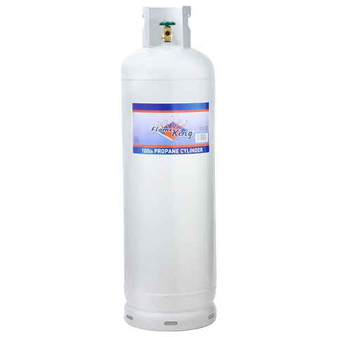 Flame King YSN100 LP Cylinder with POL Valve, 100 lb Tank, Steel