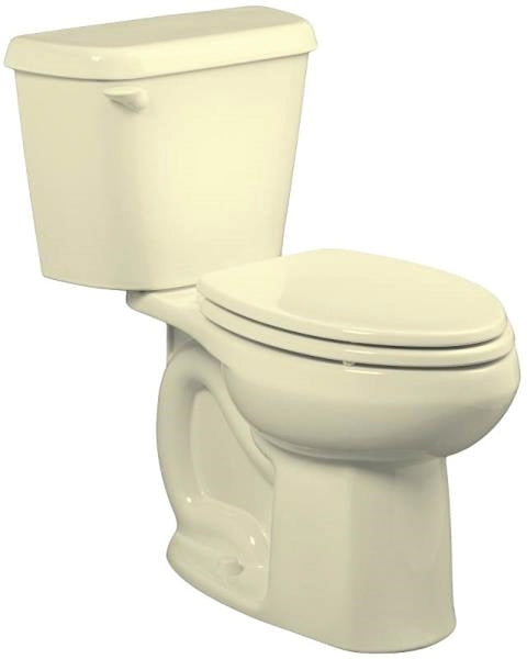 American Standard Colony Series 751AA101.021 ADA Complete Toilet, Elongated Bowl, 1.28 gpf Flush, 12 in Rough-In, Bone