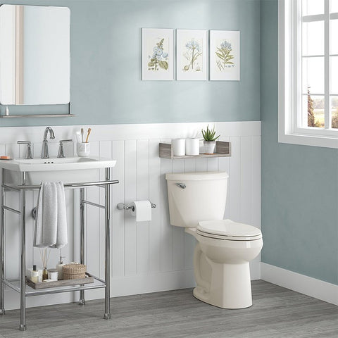 American Standard 736AA101.021 Complete Toilet, Elongated Bowl, 1.28 gpf Flush, 12 in Rough-In, 16-1/2 in H Rim, Bone