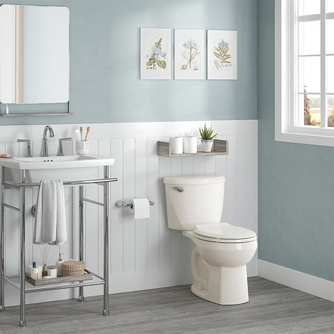 American Standard 736DA101.021 Complete Toilet, Round Front Bowl, 1.28 gpf Flush, 12 in Rough-In, 15 in H Rim, Bone