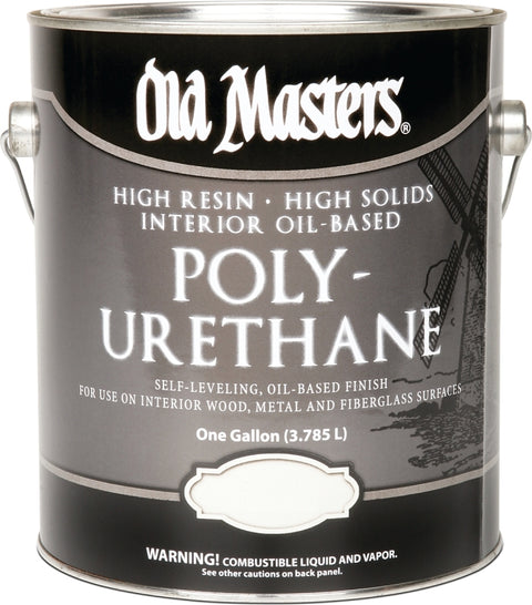 Old Masters 48101 Polyurethane, Oil Base, Clear, Gloss, Liquid, 1 gal Can, 0.93 Specific Gravity, Pack of 2