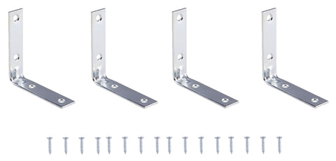 ProSource CB-B025-C4PS Corner Brace, 2-1/2 in L, 2-1/2 in W, 5/8 in H, Steel, Zinc-Plated, 2 mm Thick Material