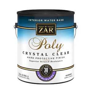 ZAR 34513 Polyurethane, Semi-Gloss, Liquid, Crystal Clear, 1 gal, Can, Pack of 2