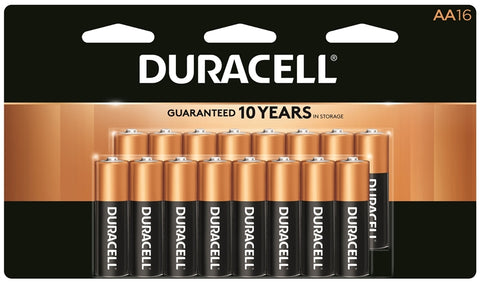 Coppertop MN1500B16 Alkaline Battery, 1.5 V, AA, Manganese Dioxide