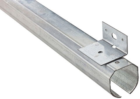 National Hardware N193-953 Round Rail, Steel, Galvanized, 2-13/32 in W, 2-3/8 in H, 120 in L, Pack of 2