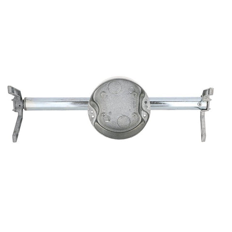 Raco 937 Fan Box, 14 in W, 2-4/5 in D, 4-3/4 in H, 2-Knockout, Steel