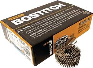 Bostitch C4R90BDSS Siding Nail, Wire Weld Collation, 1-1/2 in L, Stainless Steel, Ring Shank