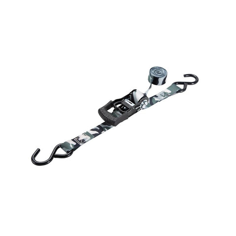 ProSource FH64052-CAMO Tie-Down, 1 in W, 10 ft L, Metal/Polyester, Camouflage, 400 lb, S-Hook End Fitting, Pack of 6