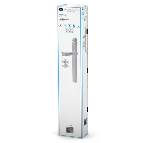 Gibraltar Mailboxes WP000W01 Mailbox Post, 22.7 in L, 6 in W, 57 in H, PVC