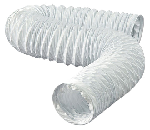 DUNDAS JAFINE FD350E Flexible Duct, 50 ft L, Vinyl, White