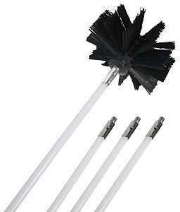 Dundas Jafine PCPBZW Duct Brush, 4 in Dia Brush, Nylon Handle