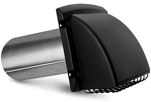 Dundas Jafine ProMax PROFESSIONAL Series BPMH4BLKZW6 Exhaust Hood, Plastic Hood, Black Hood, 6-1/4 in W Hood, 4 in Duct