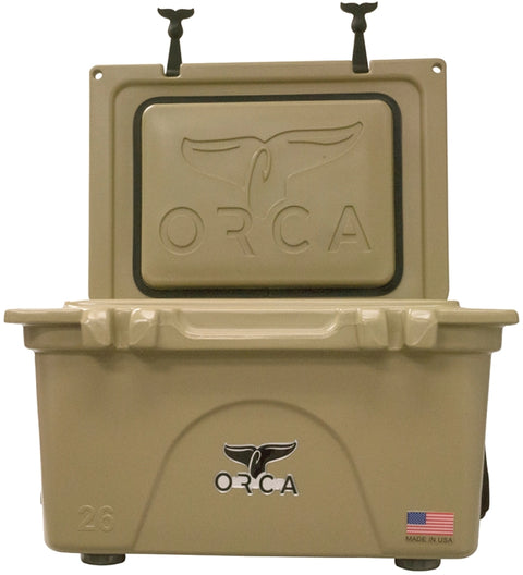 Orca ORCT026 Cooler, 26 qt Cooler, Tan, Up to 10 days Ice Retention