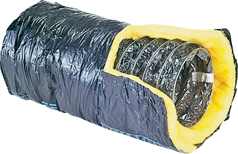 Master Flow F6IFD8X300 Insulated Flexible Duct, 8 in, 25 ft L, Fibergl ...