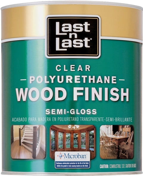 Last n Last 53204 Polyurethane, Semi-Gloss, Liquid, Clear, 1 qt, Can