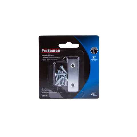 ProSource MP-Z02-C4PS Mending Plate, 2 in L, 5/8 in W, Steel, Screw Mounting