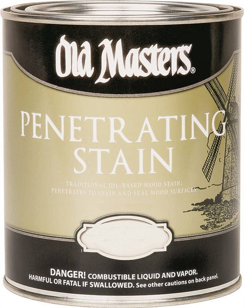 Old Masters 41404 Traditional Penetrating Stain, 1 qt Can, 500 sq-ft/gal, 414 Pickling White