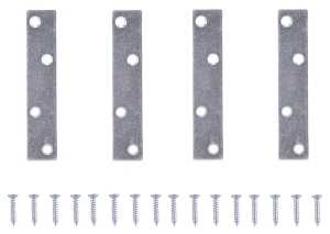 ProSource MP-Z04-C4PS Mending Plate, 4 in L, 7/8 in W, Steel, Screw Mounting