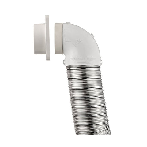 Lambro 4004 Duct Kit, Flexible, Aluminum/Plastic, 4-Piece