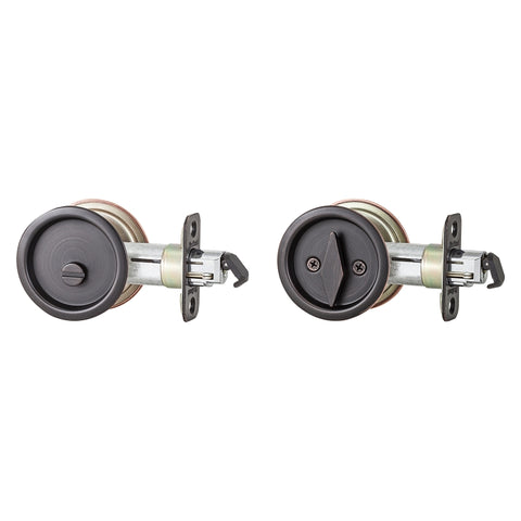 Kwikset 335 11P Privacy Door Pull, Venetian Bronze, 2-3/8 in Backset