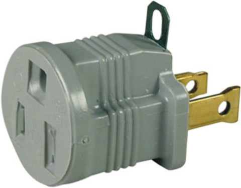 Legrand 210GCC75 Adapter, 15 A, 125 V, NEMA: NEMA 1-15P, 5-15R, Gray