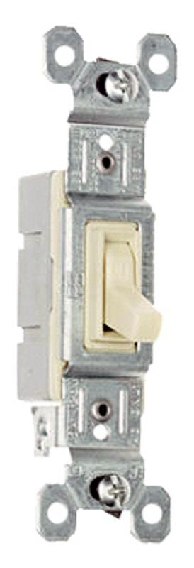 Legrand 660IG TradeMaster Series Toggle Switch, Ivory, 15 A, 120 VAC, Push Wire, Side Wire Terminal
