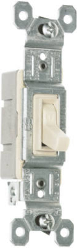 Legrand TradeMaster 660LAGU Grounding Toggle Switch, 15 A, 120 VAC, Thermoplastic Housing Material, Almond