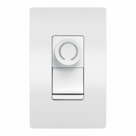 Legrand Wide Slide TradeMaster Series DRCL453PWCCV4 Dimmer, 120 VAC, 450 W, CFL, Incandescent, LED Lamp, 3-Way, White