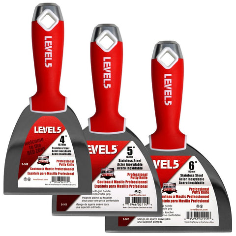 Level5 5-651 Joint Knife Set, Stainless Steel Blade, Precision Ground Blade, Ergonomic, Soft Grip Handle, Nylon Handle