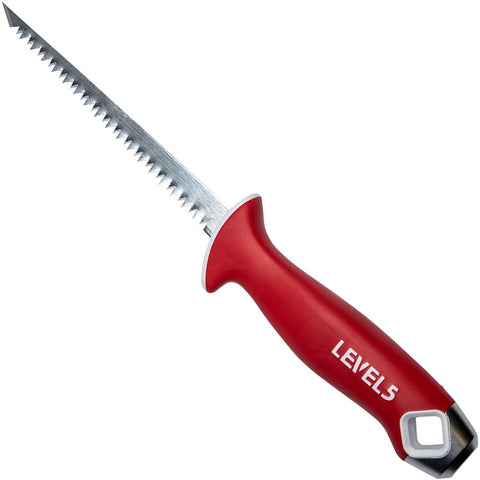 Level5 5-100 Keyhole Drywall Jab Saw With Blade, 6 in L Blade, Carbon Steel Blade, Soft Grip Handle, Pack of 6