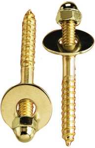 Plumb Pak PP835-15 Screw Set, 1/4-20 x 2-1/2 in Dimensions, Brass, Pack of 6