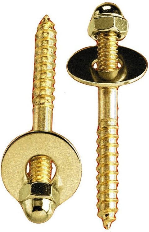 Plumb Pak PP835-15 Screw Set, 1/4-20 x 2-1/2 in Dimensions, Brass, Pack of 6