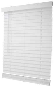 Simple Spaces FWMB-12 Blind, 64 in L, 31 in W, Faux Wood, White, Pack of 2