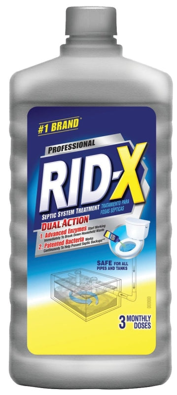 Rid-X 1920089447 Septic System Treatment, Liquid, Blue/Green, Soap, 24 oz Bottle