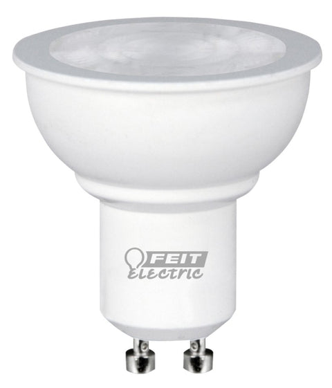 Feit Electric BPMR16GU10/500/95 LED Lamp, 120 V, 450 Lumens, 6 W, MR16 Lamp, 50 W Equivalent, GU10 Lamp Base