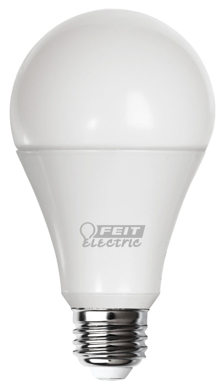 Feit Electric OM150DM/850/LED LED Bulb, 120 V, 2605 Lumens, 28 W, A21 Lamp, 150 W Equivalent, E26 Lamp Base, Pack of 4