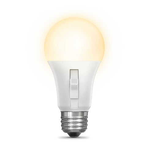 Feit Electric OM60/5CCTCA/DD/LEDI Dusk-to-Dawn Outdoor LED Bulb, Color Selectable, A19 Lamp, E26 Lamp Base, White
